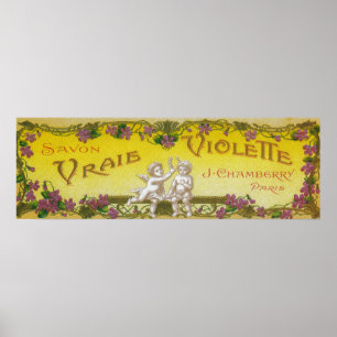 Affiche Savon LabelParis, France de Vraie Violette