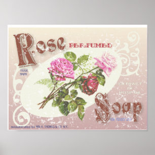 Affiche Savon rose affligé