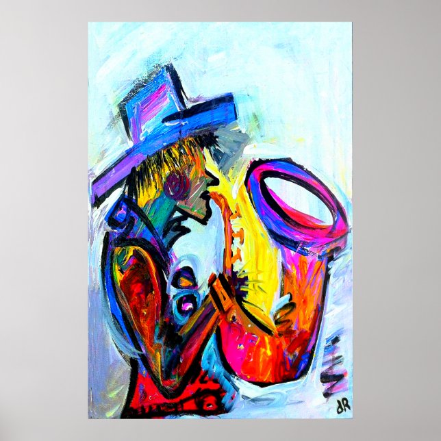 Affiche sax et abstrait 24x36 (Devant)