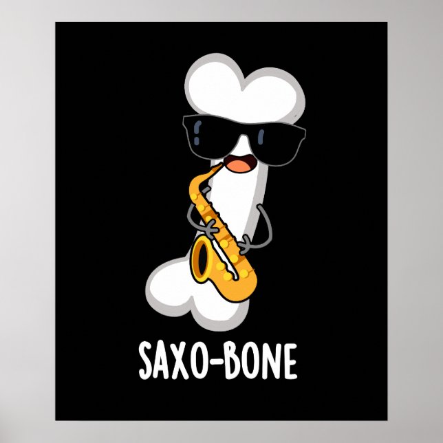 Affiche Saxo os Funny Bone Funny Musique Pun Dark BG (Devant)