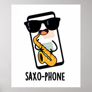 Affiche Saxo-phone Blagues Téléphone Drôles