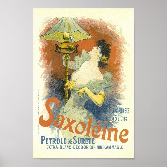 Affiche Saxoleine Publicité Vintage (Devant)