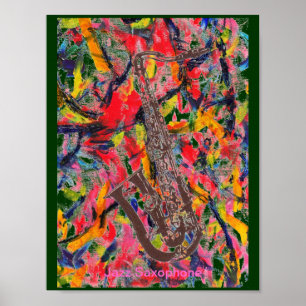 Affiche Saxophone de jazz
