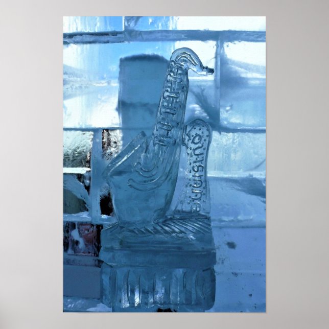 Affiche Saxophone Ice Sculpture, Québec, Canada (Devant)