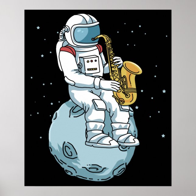 Affiche Saxophone Saxophoniste Cadeaux Jazz Musique Saxoph (Devant)