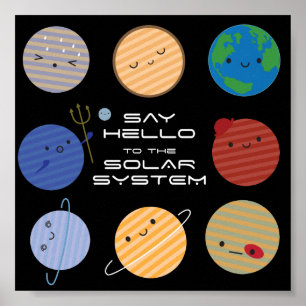 Affiche Say Hello to the Solar System!
