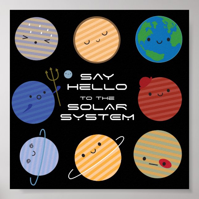 Affiche Say Hello to the Solar System! (Devant)
