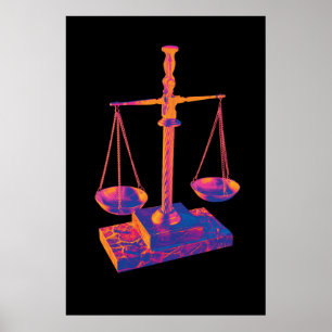 Affiche Scales de justice Belle loi Art Décor