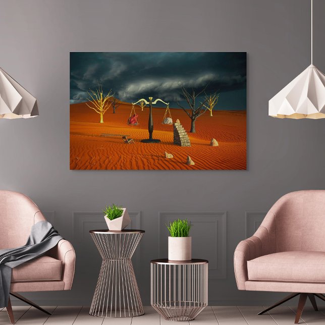 Affiche Scales of Truth – Surreal Desert Symbolism (Créateur téléchargé)