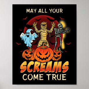 Affiche Scandale Skeleton Monstres Fantôme Funny Lazy Dépl