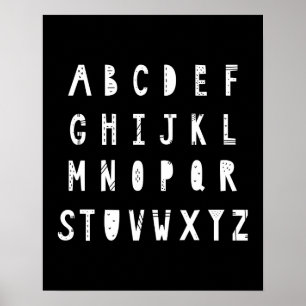 Affiche Scandi alphabet moderne Nursery