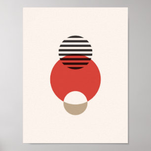 Affiche Scandinavie Abstraite géométrique circlet Art