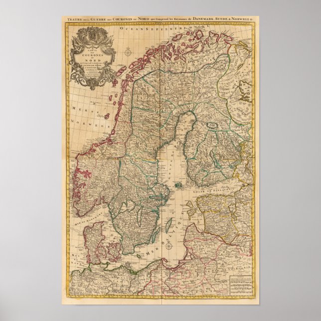 Affiche Scandinavie, Suède, Danemark 2 (Devant)