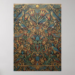 Affiche Scarabée Lotus Égyptien