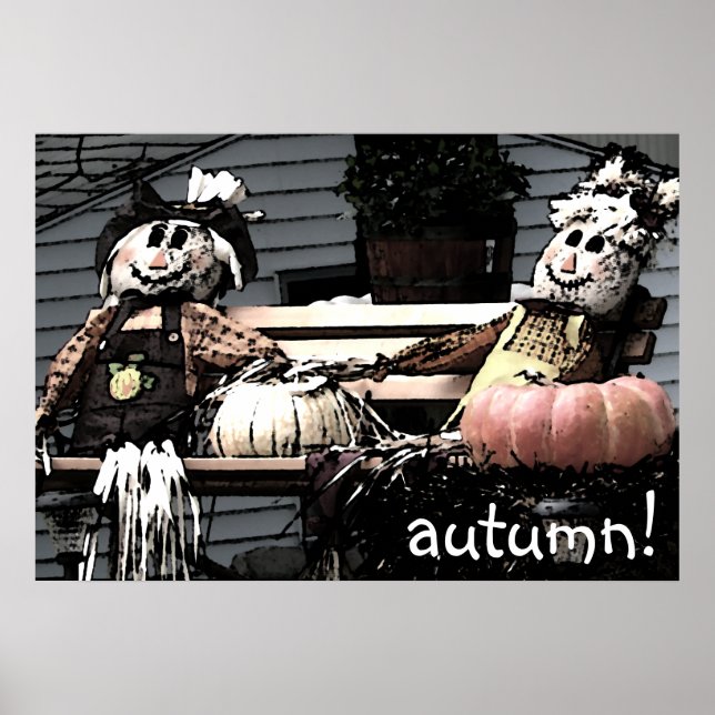 Affiche Scarecrow Friends Photo d'automne (Devant)
