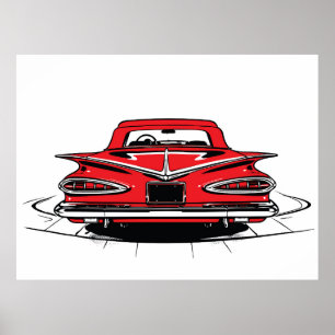 Affiche Scarlet Vintage Arrière Pop Art Drive