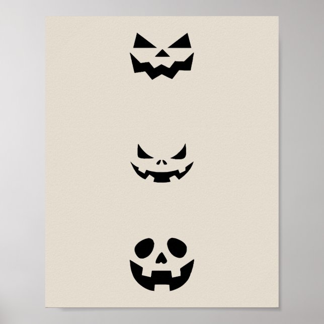 Affiche Scary Halloween Faces (Devant)