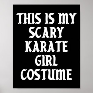 Affiche Scary Karate Costume fille Halloween Sports Martia