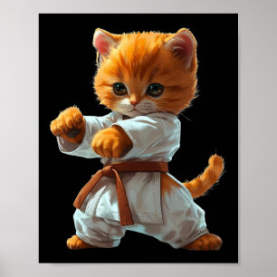 Affiche Scary Martial Arts Fighter Karate Boxer Comt Kung