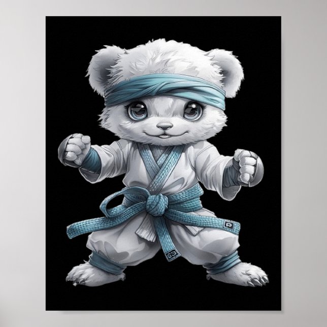 Affiche Scary Martial Arts Fighter Karate Boxer Comt Kung (Devant)