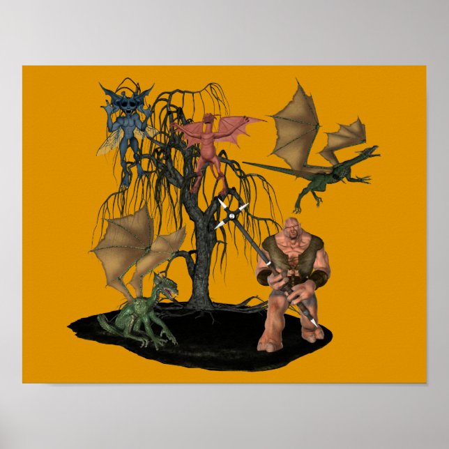 Affiche Scary Ogre Goblin Créations Halloween (Devant)