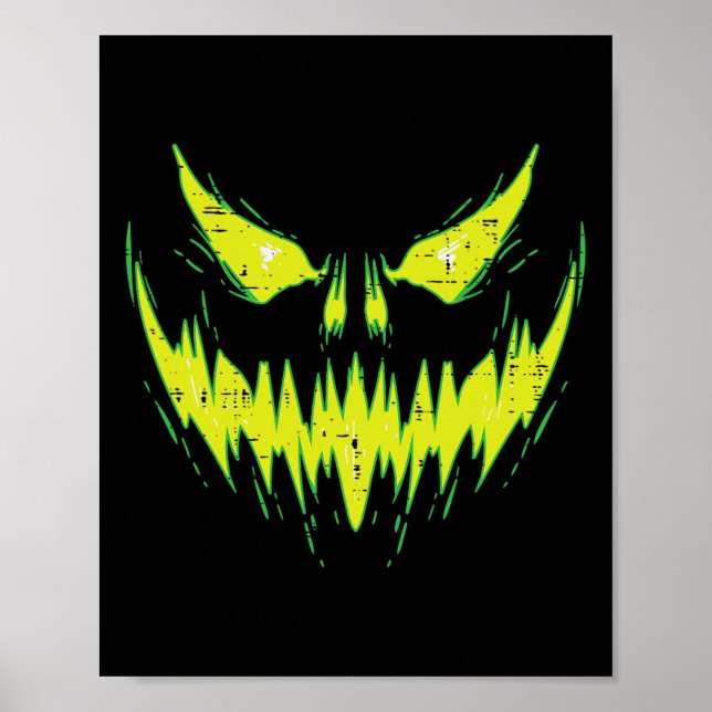 Affiche Scary Pumkin Jack O Lantern Face Halloween Men Bo (Devant)
