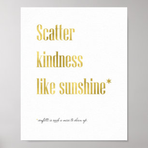 Affiche Scatter Kindness Comme Sunshine