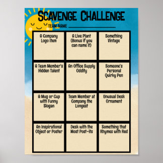 Affiche Scavenger hunt office ice breaker game download