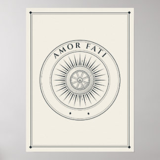 Affiche Sceau Amor Fati gravé en ligne Emblème