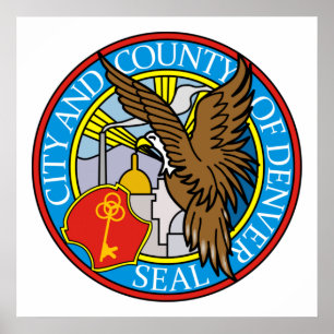 Affiche Sceau de Denver, Colorado