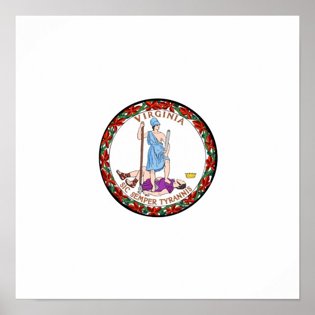 Affiche Sceau de l'État de Virginie (Devant)