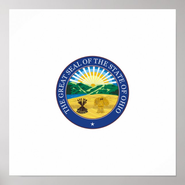 Affiche Sceau d'État de l'Ohio (Devant)
