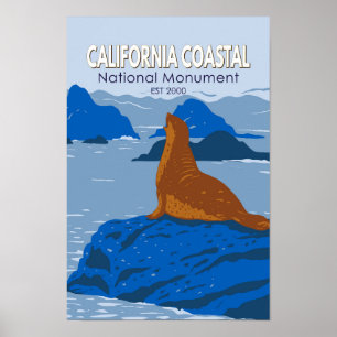 Affiche Sceau du port du monument national de Californie C