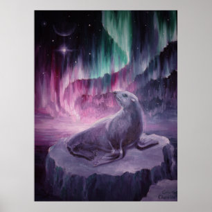 Affiche Sceau solitaire triste