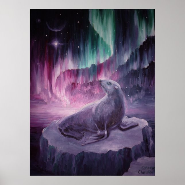 Affiche Sceau solitaire triste (Devant)