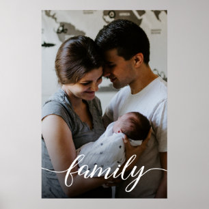 Affiche Scénario d'amour de photo de famille personnalisé