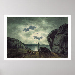 Affiche Scène de baie dans le clair de lune, 1787 (la