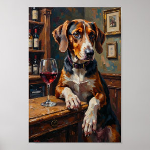 Affiche Scène de bar du renardhound américain