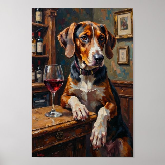 Affiche Scène de bar du renardhound américain (Devant)