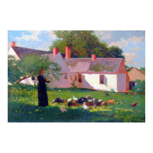 Scène de barnyard Winslow Homer 1872