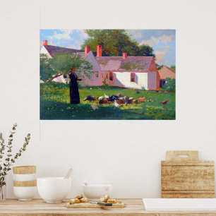 Affiche Scène de basse-cour Winslow Homer 1872