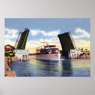 Affiche Scène de canal de Delray Beach la Floride