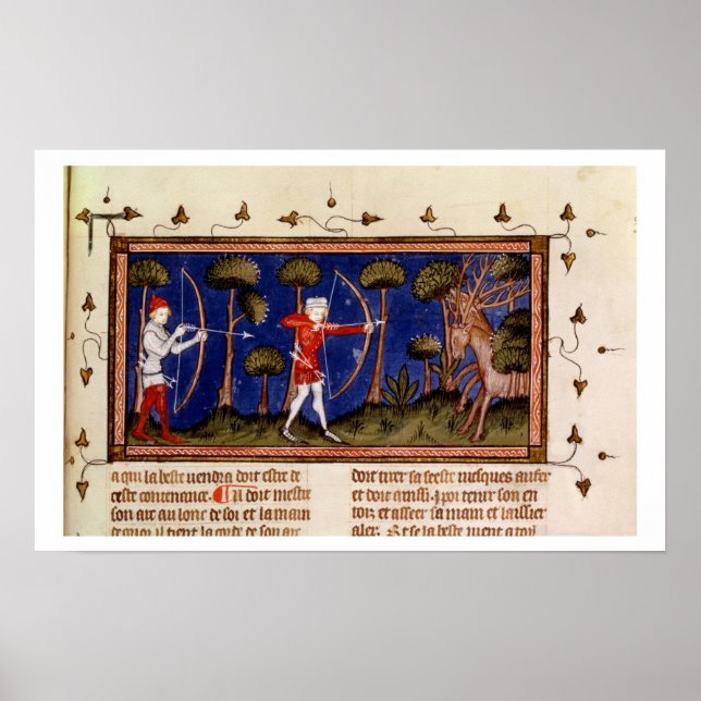 Affiche Scène de chasse MMS Fr 12399 f.38, du Livre de (Devant)