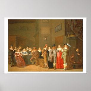 Affiche Scène de cour, 1644 (huile sur toile)