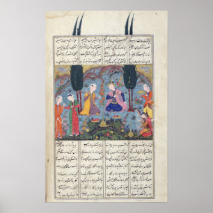 Affiche Scène de cour dans un jardin