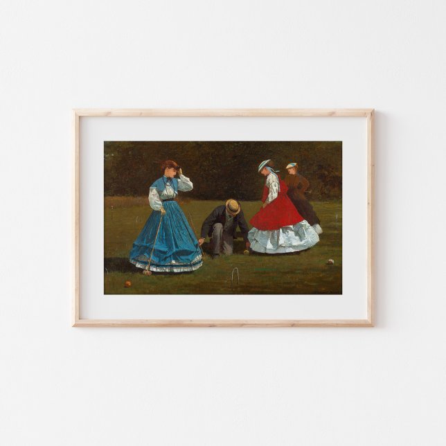 Affiche Scène de croquet | Winslow Homer (Créateur téléchargé)