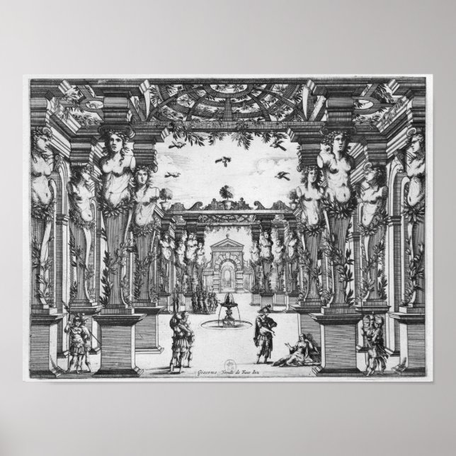 Affiche Scène de Giacomo Torelli pour "Mirame" (Devant)