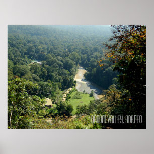 Affiche Scène de jungle de la forêt tropicale de Danum Val