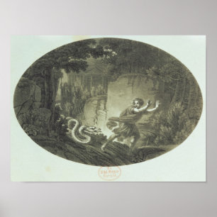 Affiche Scène "de la cannelure magique" par Mozart