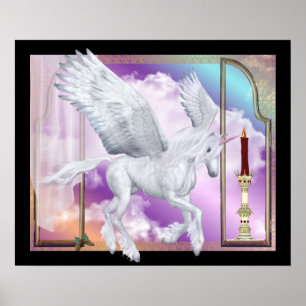 Affiche Scène de la fenêtre Pegasus Unicorn
